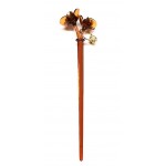 Bat Gheisa din plastic cu ornamente pentru par BCP02 Maro Bat Gheisa din plastic cu ornamente pentru par BCP02 Maro
